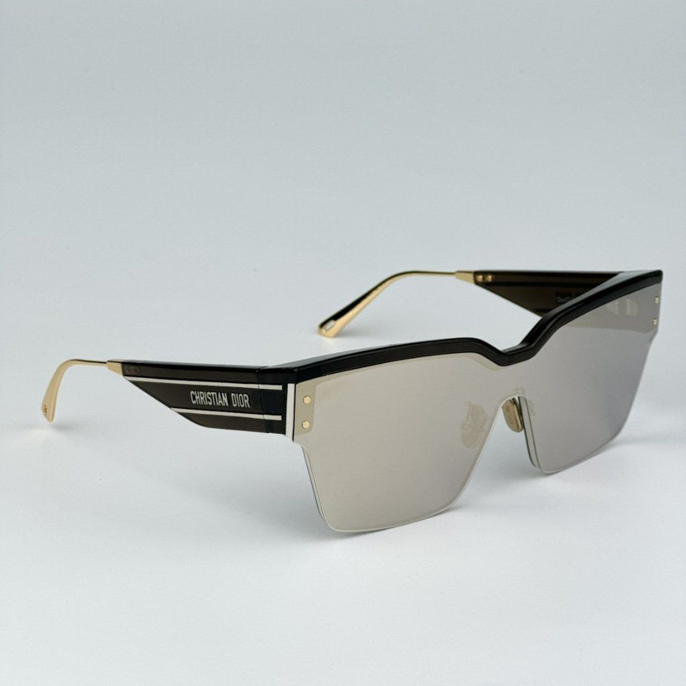 NEW Dior DIORCLUB M4U 55A5 Black Pale Smoke Mirrored Unisex Shield Sunglasses - Picture 5 of 11
